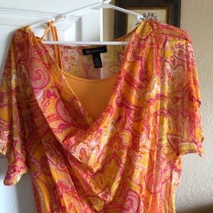 EUC bright colored blouse